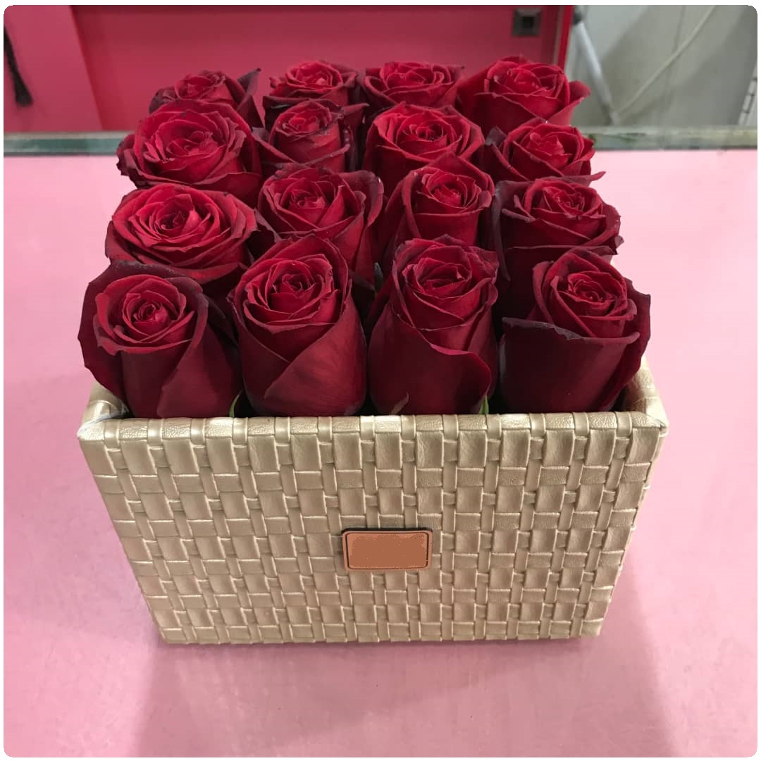 خرید باکس گل چرمی